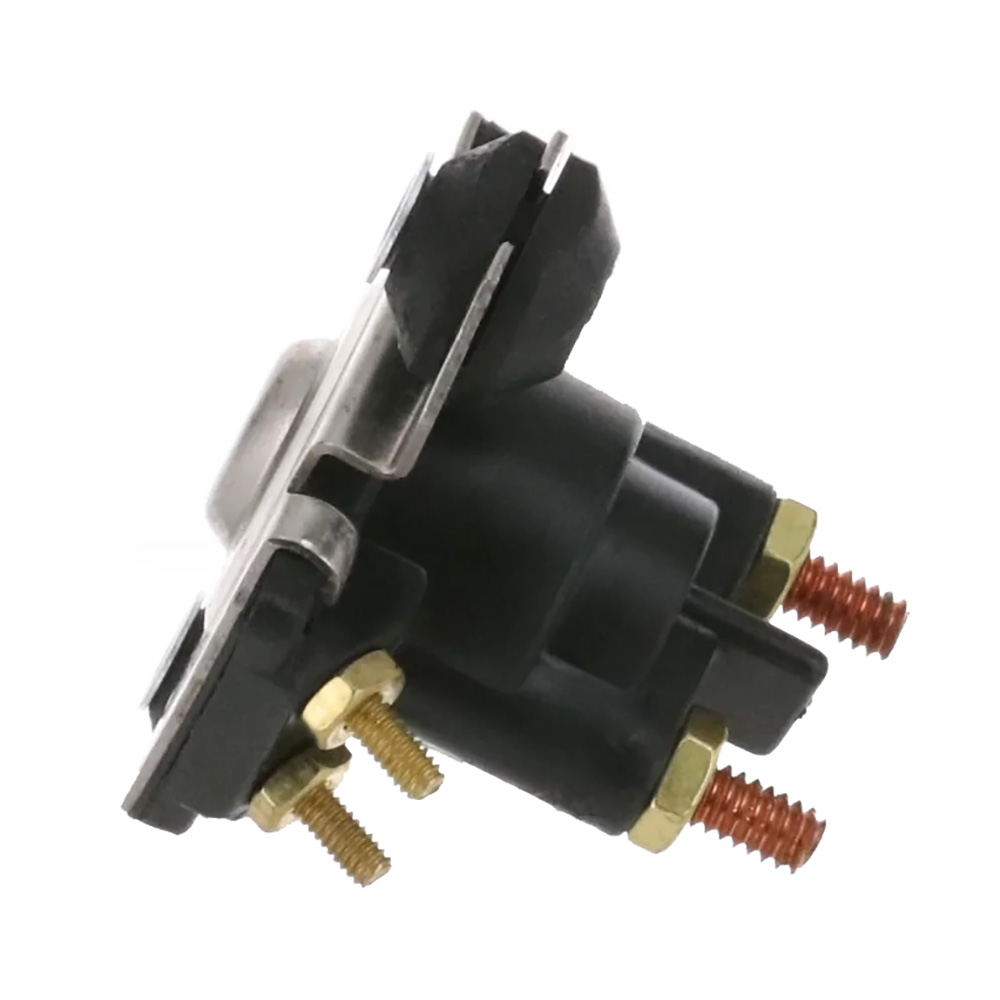 Electrical component with bolts and mounting plate.