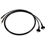 Coaxial cable with dual connectors
