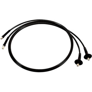 Coaxial cable with dual connectors