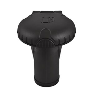 Black gas cap for automotive fuel tank