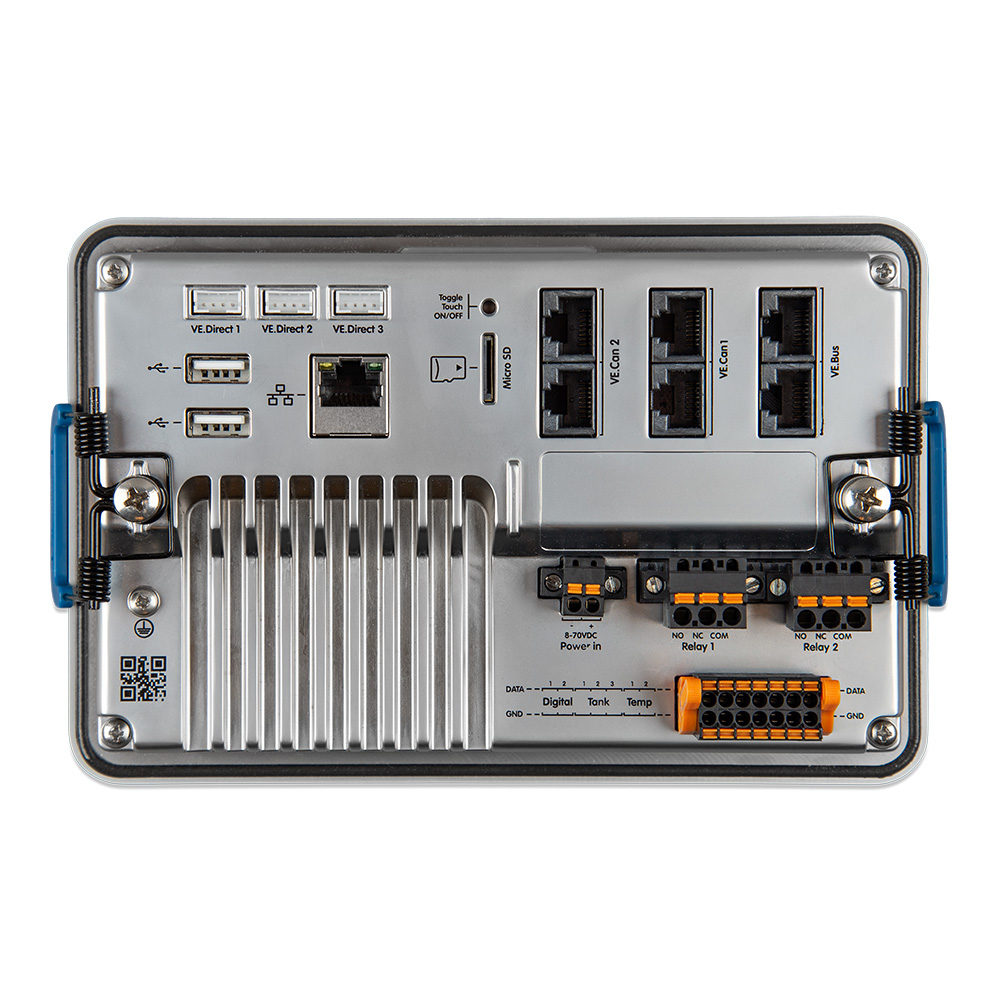 Electronic device ports and connections panel