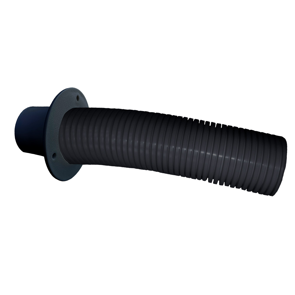 Flexible corrugated hose with flange end