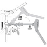 Minn Kota motor positioning instructions diagram.