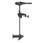 Black trolling motor for boats.