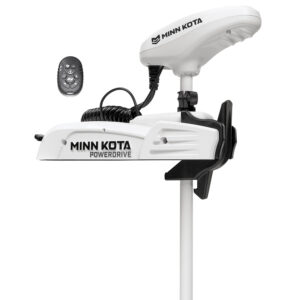 Minn Kota PowerDrive trolling motor with remote control.