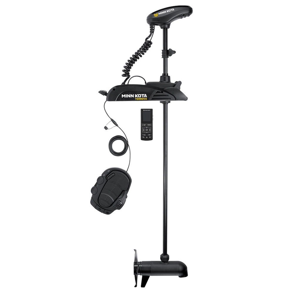 Minn Kota Terrova trolling motor with accessories.