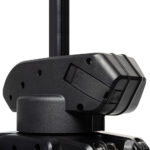 Black camera mount with multiple angles and features.