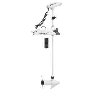 Electric trolling motor with remote control.