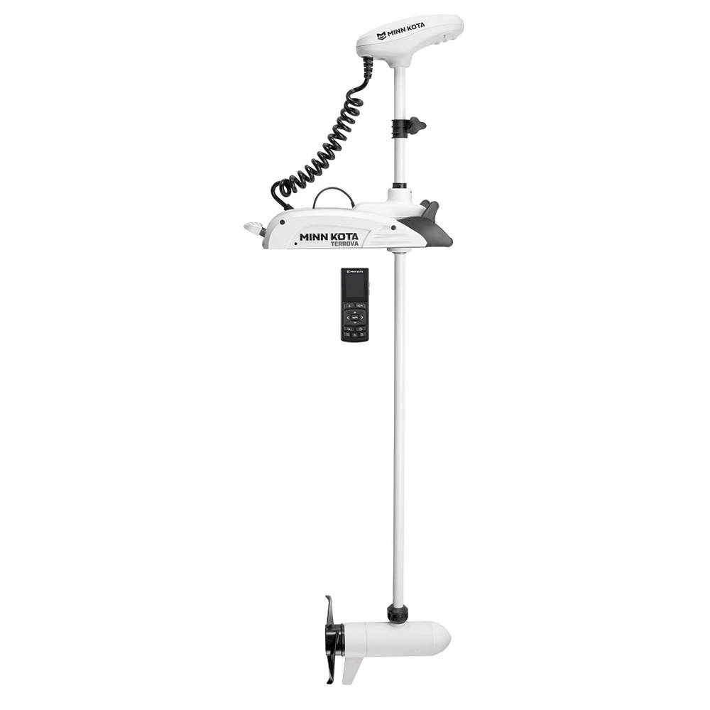 Electric trolling motor with remote control.
