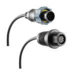 Industrial circular connectors, male and female