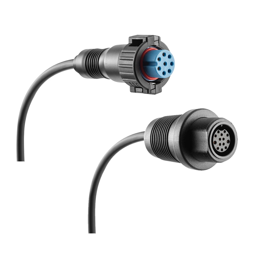 Circular industrial connectors with cables.