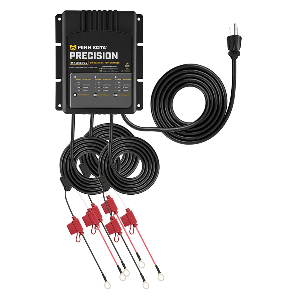 Minn Kota battery charger with cables and plug