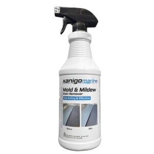 Xanigo Marine mold and mildew stain remover spray.
