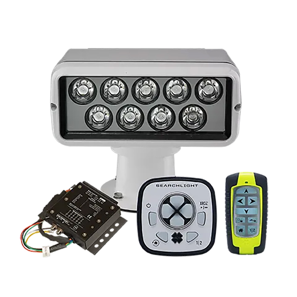 Marine LED searchlight with remote control kit.