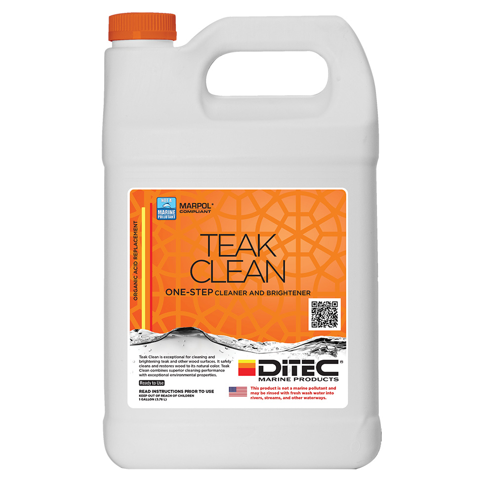 Teak Clean one-step cleaner and brightener container