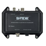 SI-TEX AIS transceiver with GNSS, main antenna inputs.