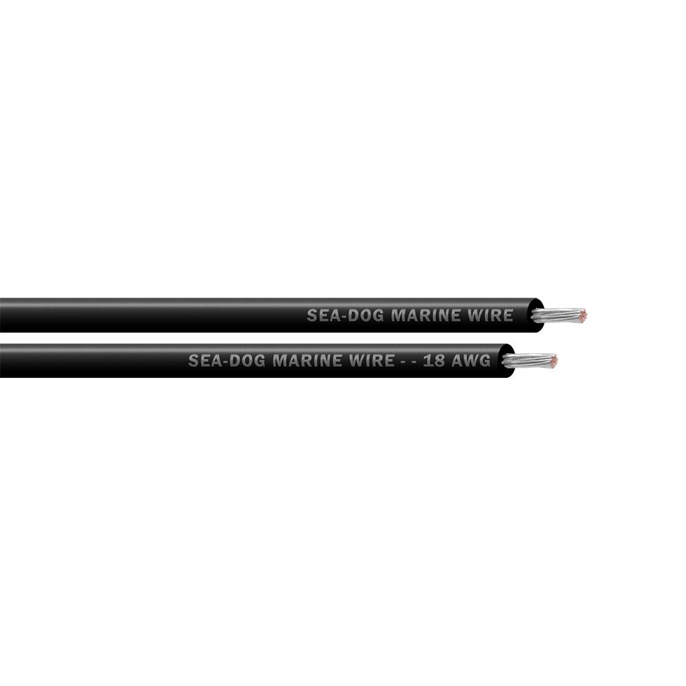 Black marine wire, labeled Sea-Dog, 18 AWG