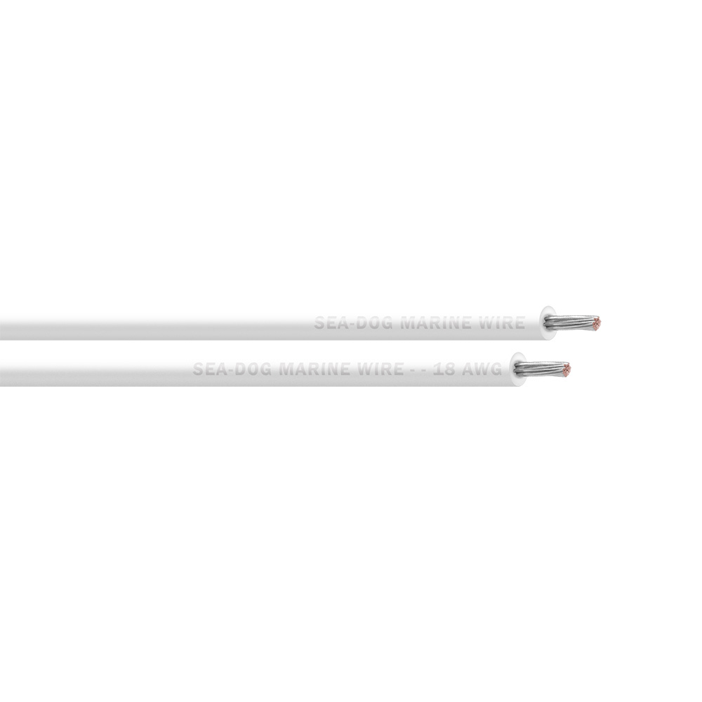 White marine wire, Sea-Dog, 18 AWG.