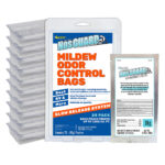 Mildew odor control bags for boats and RVs.