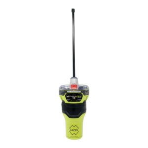 ACR emergency beacon with antenna for marine safety.