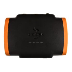 em-trak AIS device with orange accents