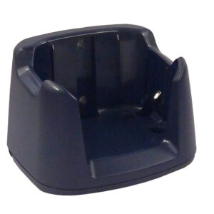 Black electronic charging dock, empty