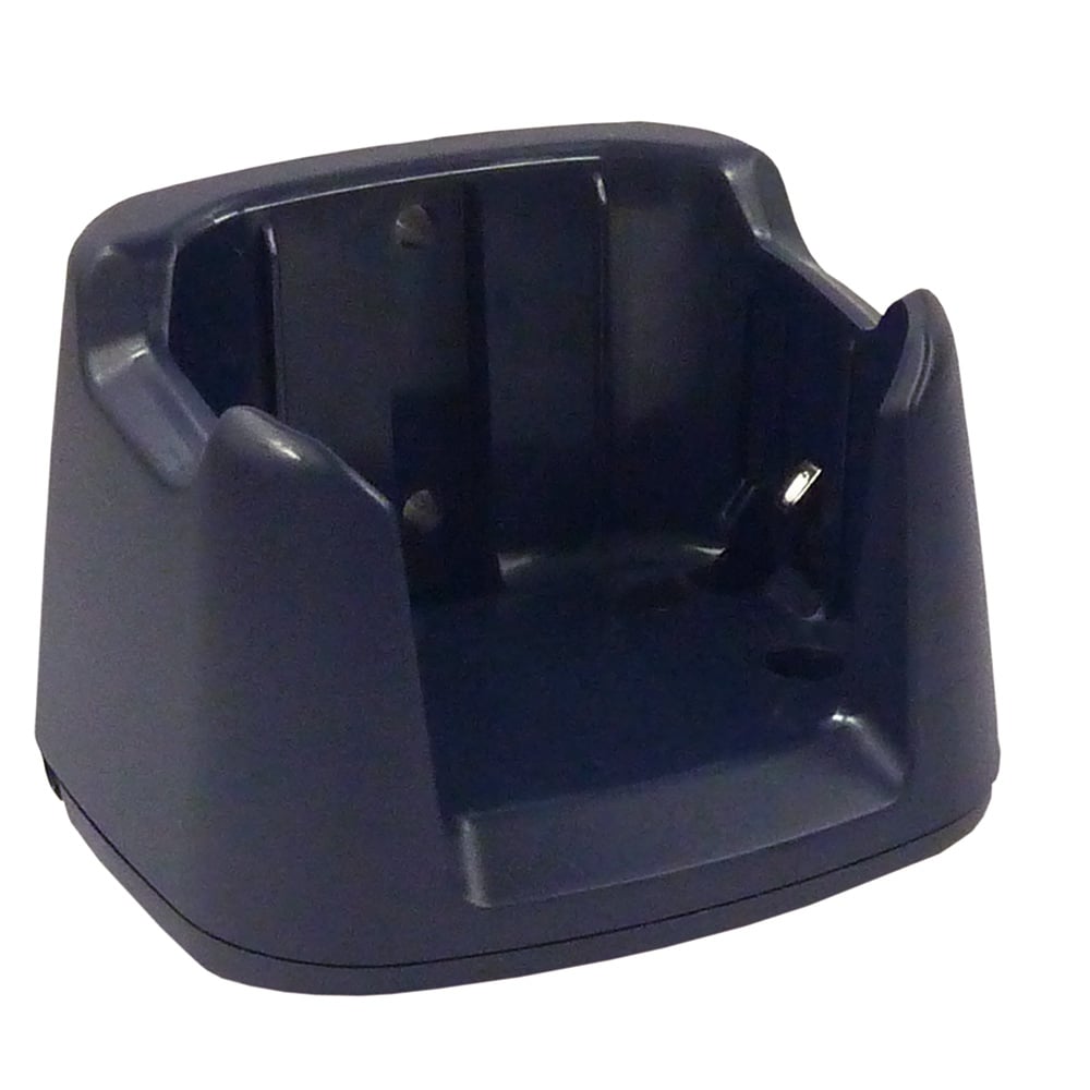 Black electronic charging dock, empty