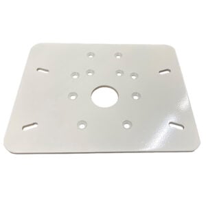 Metal mounting plate with multiple holes