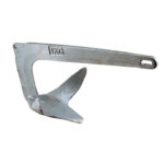 Small galvanized steel boat anchor marked 1KG