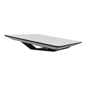 Modern black and white floating coffee table.