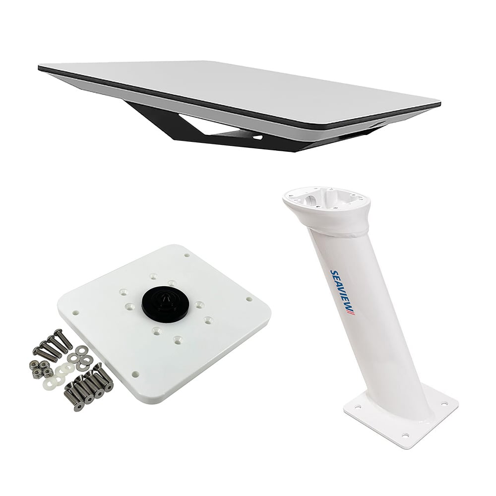 Seaview pole mount kit with platform and screws.