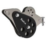 Heavy-duty metal pulley block with side plates
