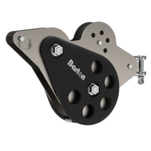 Heavy-duty metal pulley block with side plates