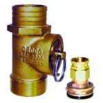 Brass fire hose check valve with adapter fitting