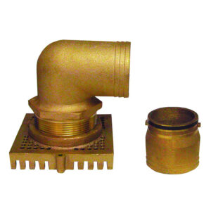 Brass 90-degree elbow pipe fitting with cap