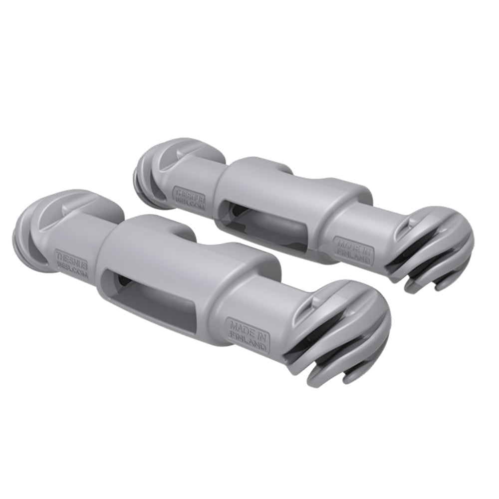 Gray heavy-duty industrial fittings pair