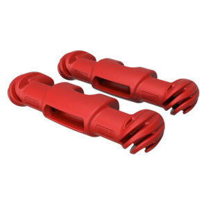 Red plastic safety grab handle set