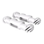 White adjustable brackets for various uses.