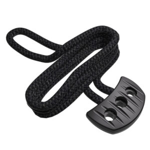 Black elastic cord with plastic stopper