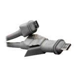 Close-up of black spark plug wires