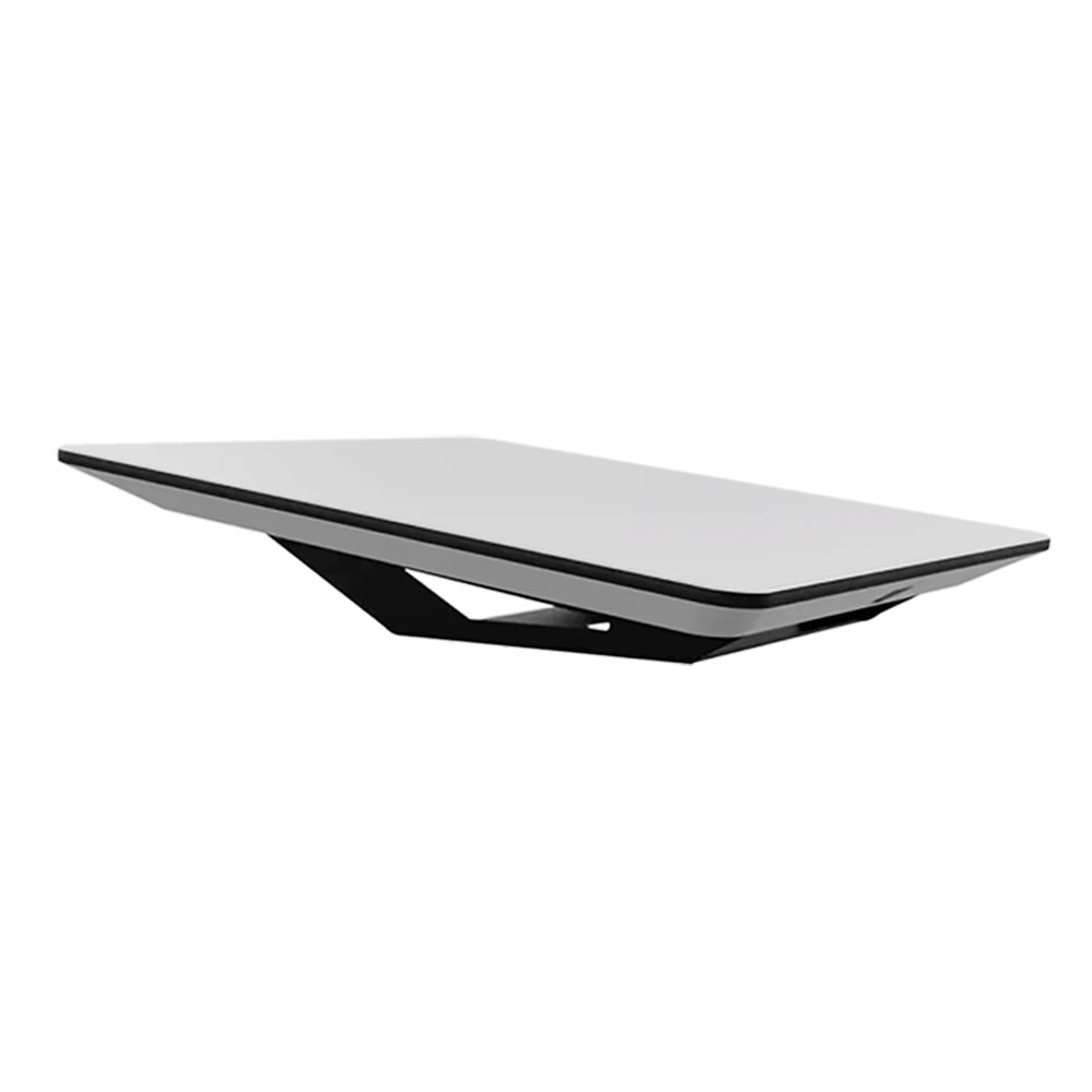Modern minimalist black and white table design.