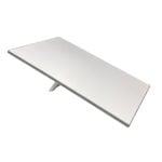 Rectangular solar panel with support stand.