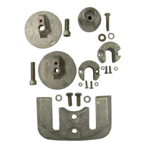 Assorted metal assembly parts and screws displayed.