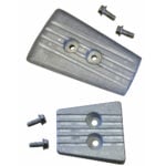 Metal wedges with bolts for machinery setup