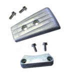 Metal plate with bolts and screws