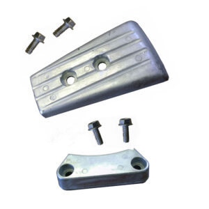 Metal plate with bolts and screws
