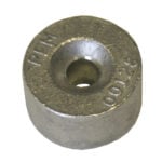 Metal weight with center hole for balancing