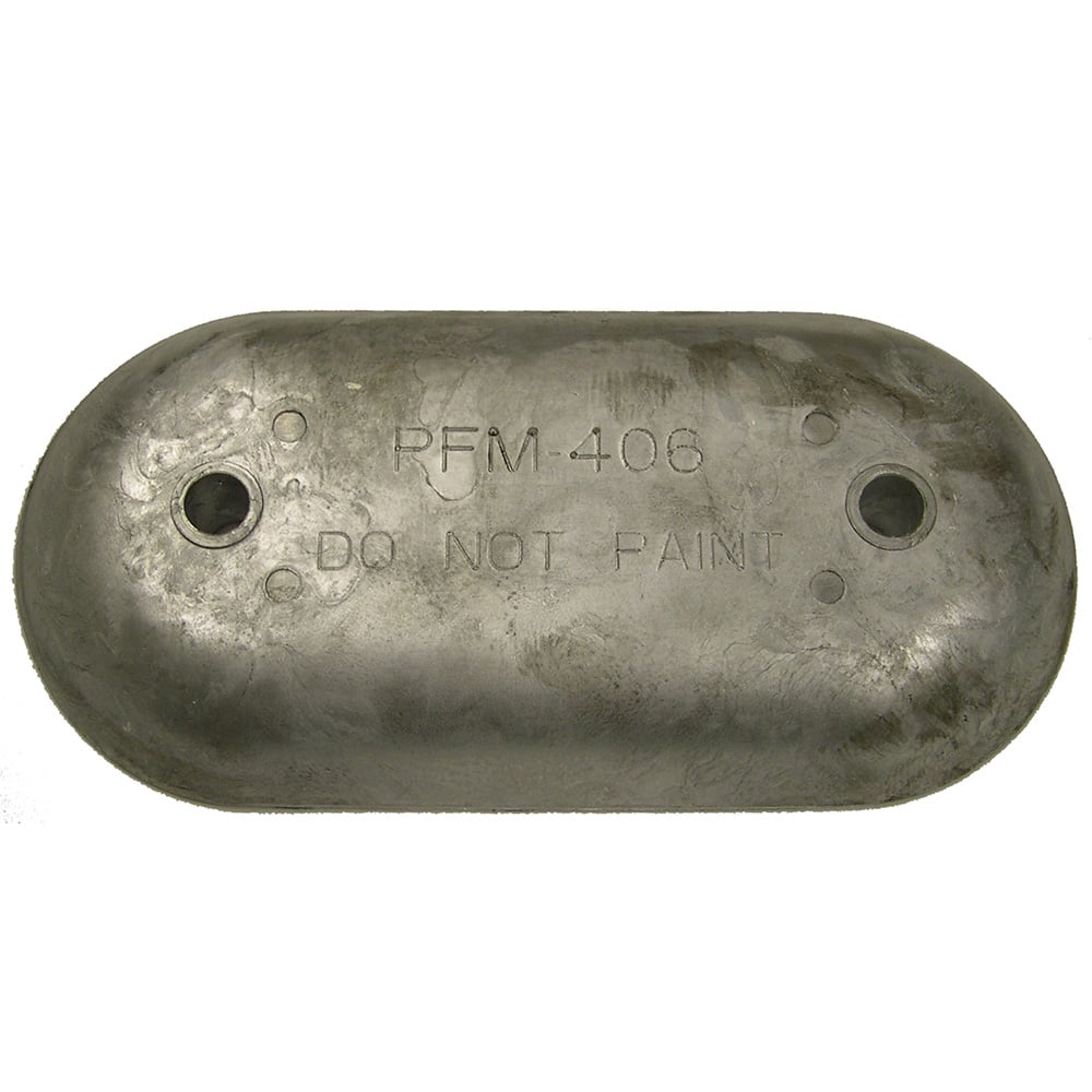 Gray metal component labeled PFM-406, do not paint.