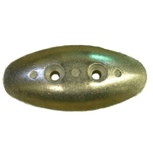 Metal boat anode with three holes