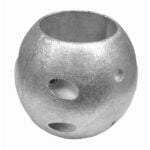 Silver perforated aluminum ball weight